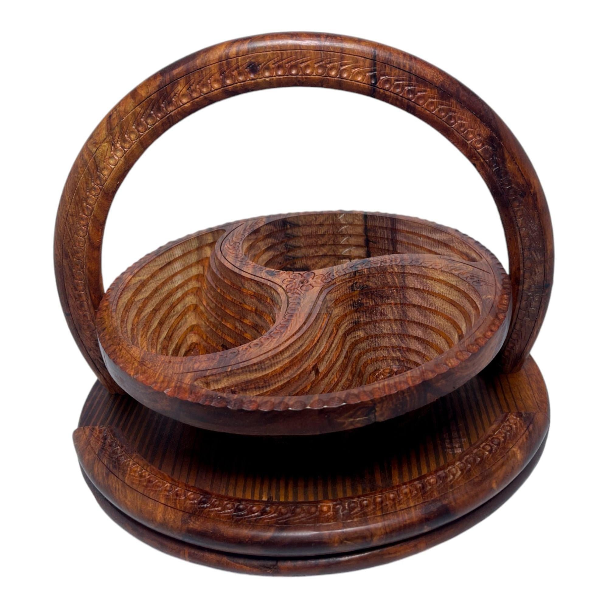 Round Shape 3 Portion Foldable Tray-Trays-BEESARI