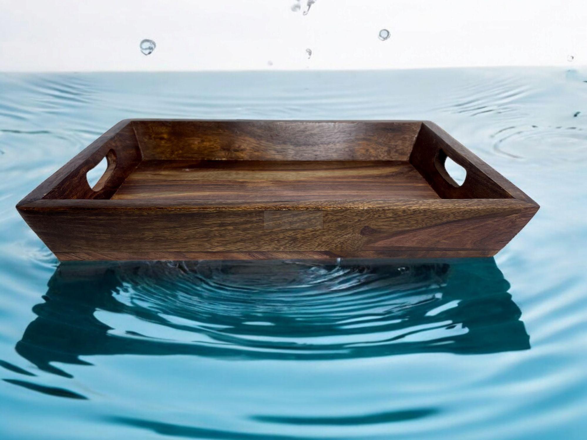 Set of Three Handcrafted Rosewood Trays-Trays-BEESARI
