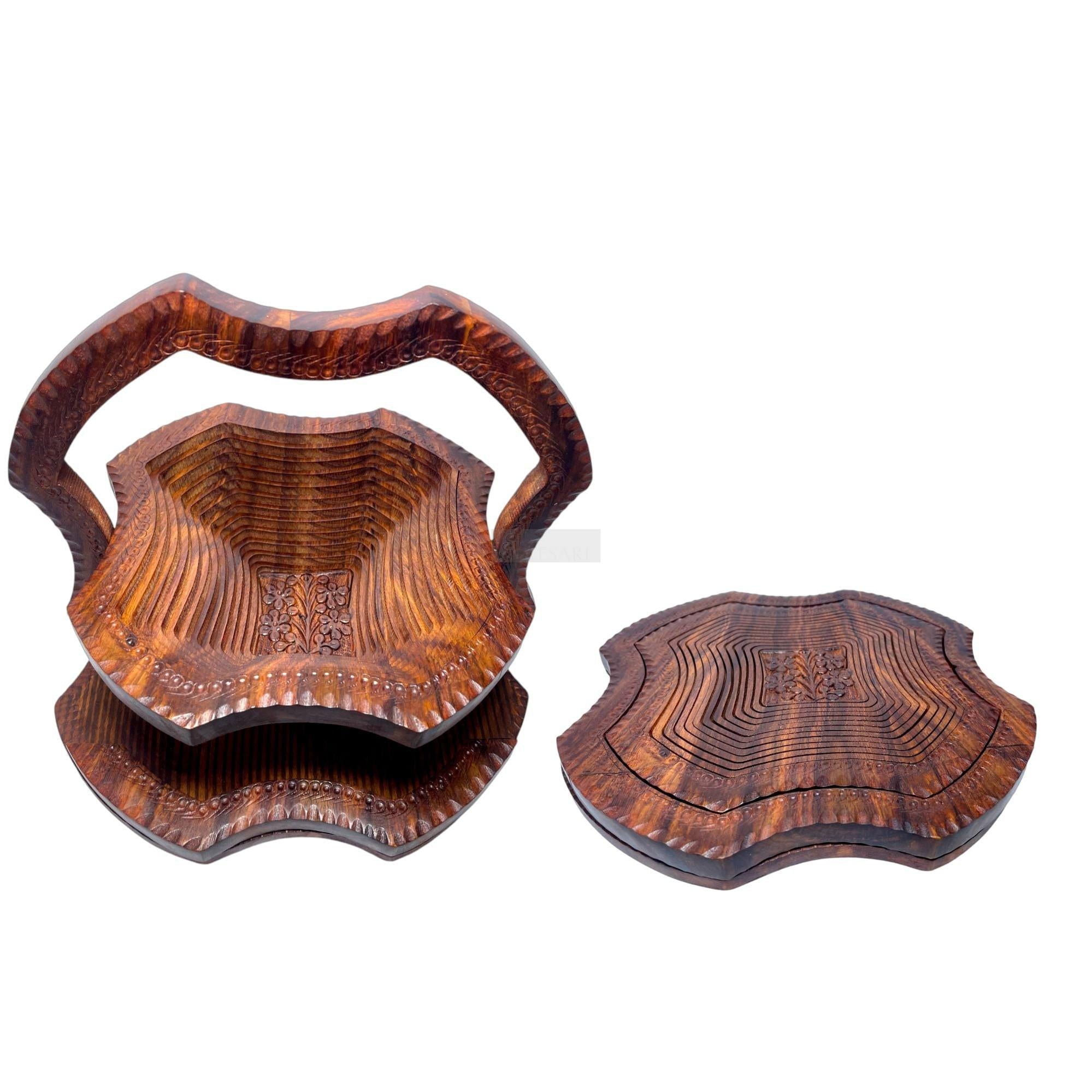 Square Shape Single Big Bowl Foldable Tray-Trays-BEESARI