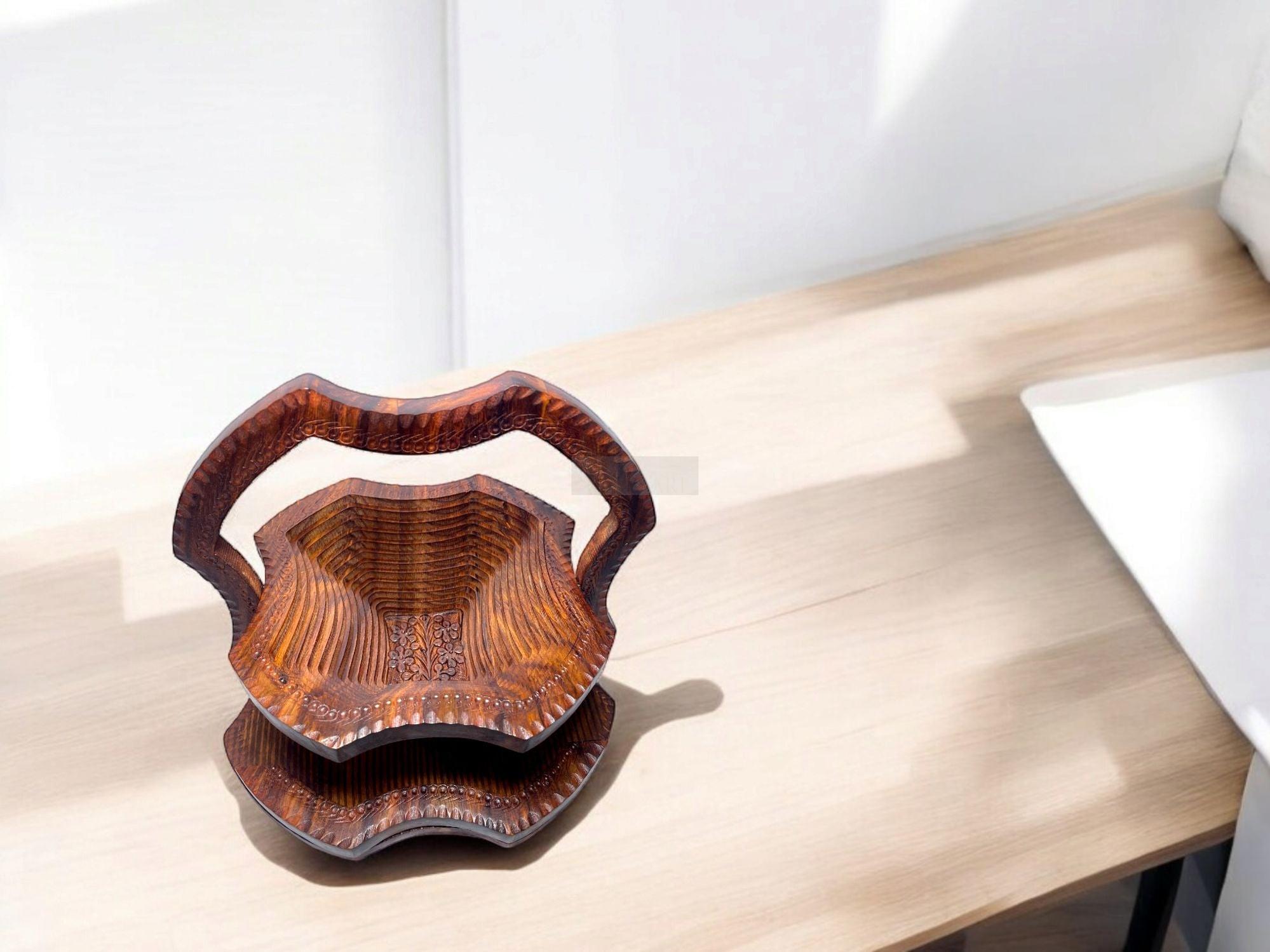 Square Shape Single Big Bowl Foldable Tray-Trays-BEESARI