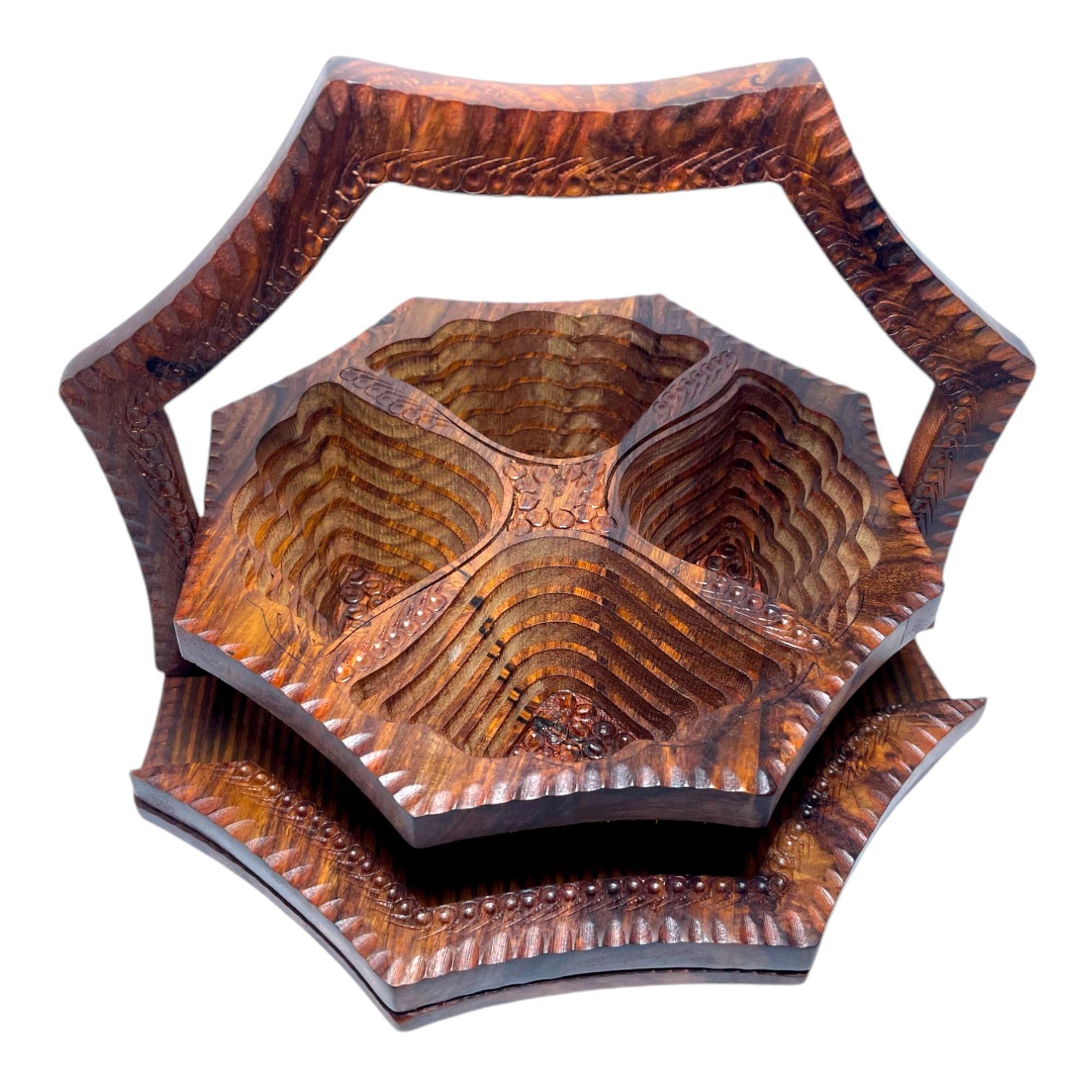 Star Shape 4 Heart Pockets Foldable Tray-Trays-BEESARI