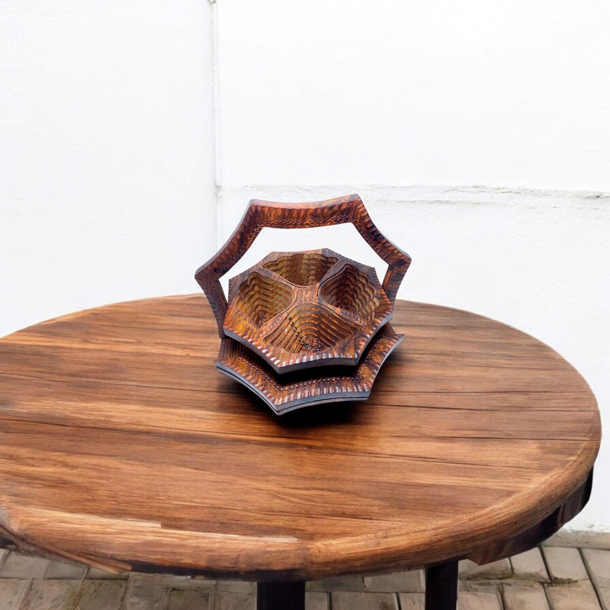 Star Shape 4 Heart Pockets Foldable Tray-Trays-BEESARI