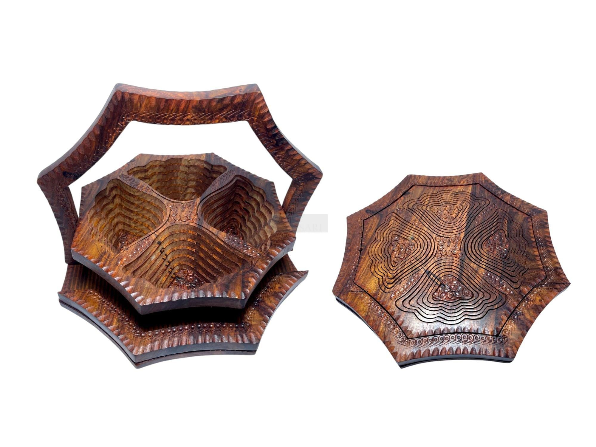 Star Shape 4 Heart Pockets Foldable Tray-Trays-BEESARI