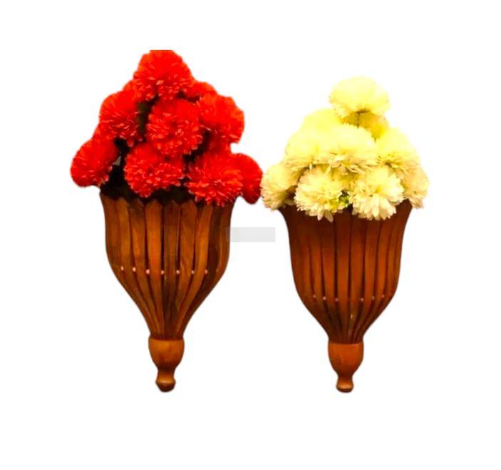 Wooden Flower Holder Set of 2-Wall Decor-BEESARI