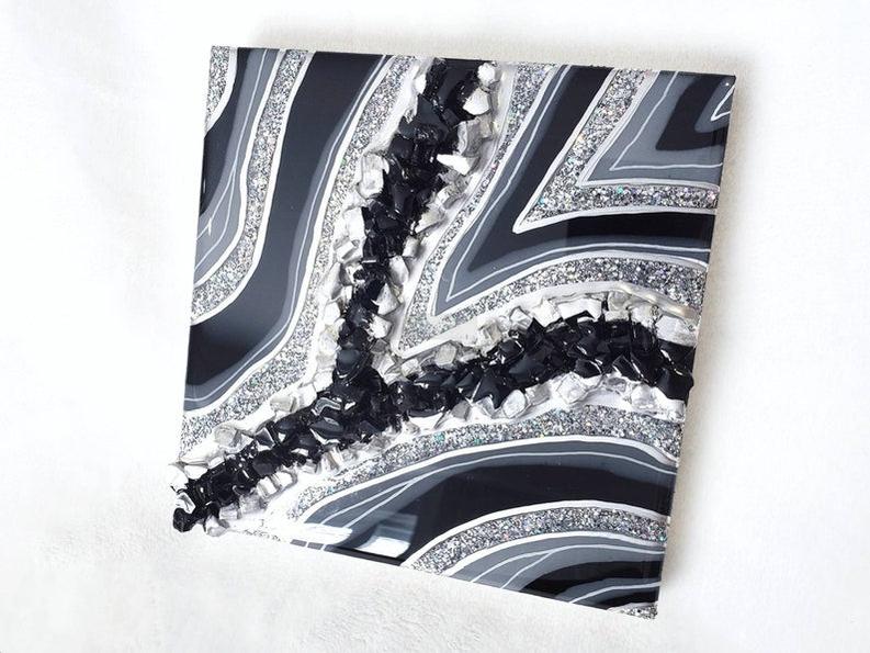 Zebra Line Stone Resin Art: Wall Décor Masterpiece-Wall Decor-BEESARI