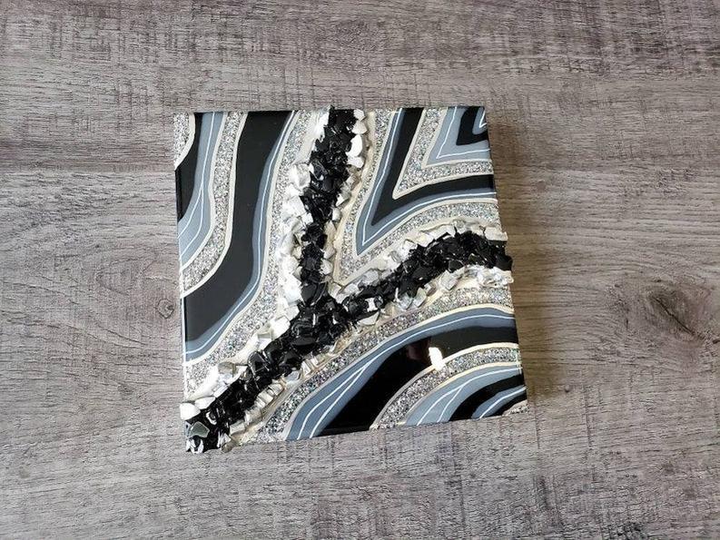 Zebra Line Stone Resin Art: Wall Décor Masterpiece-Wall Decor-BEESARI