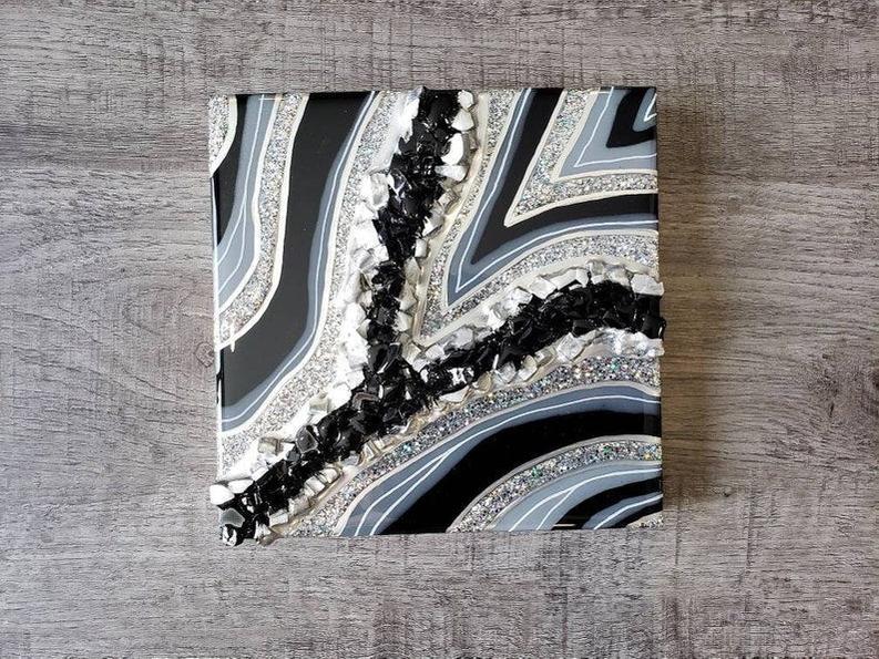 Zebra Line Stone Resin Art: Wall Décor Masterpiece-Wall Decor-BEESARI