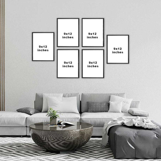 Black & White Architectural Set (6 Panel) Architecture Wall Art