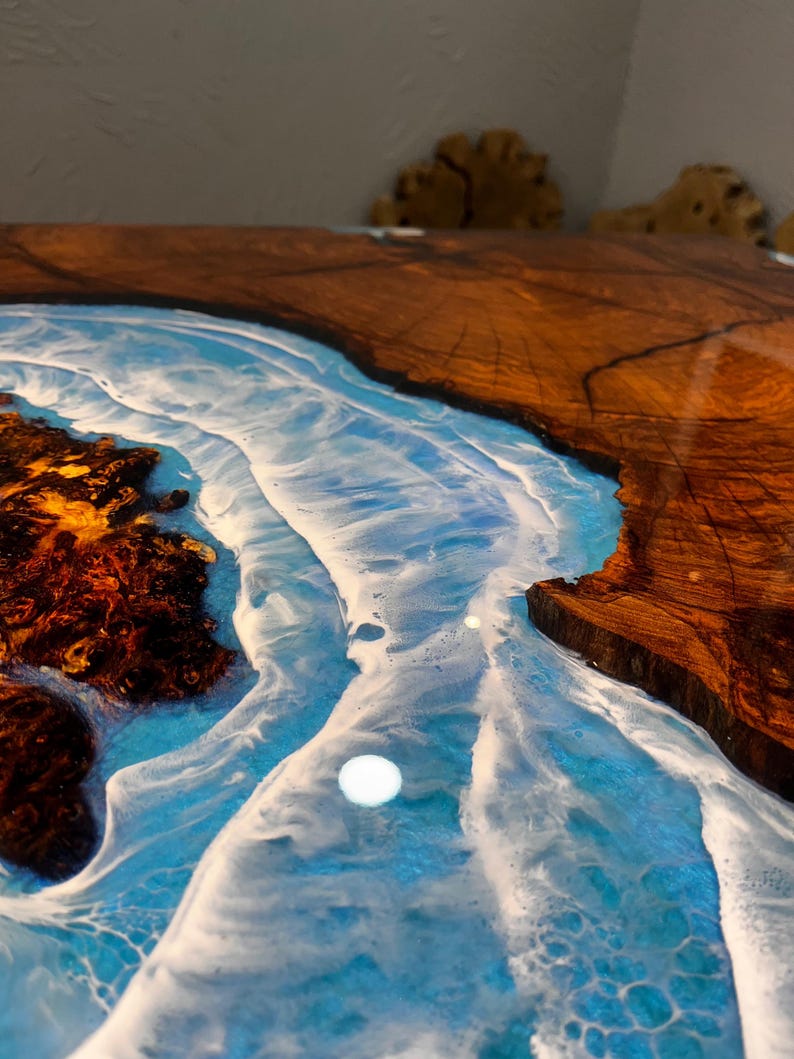 Multiple Pieces Live Edge Rosewood Resin Table - Unique & Elegant-Tables-BEESARI